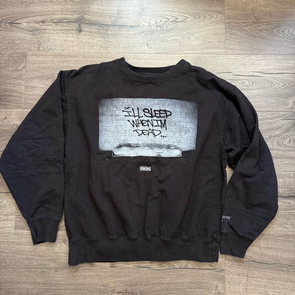 IMKING Raw Talent Black Pullover I’ll Sleep When I’m Dead Sweater Large Men